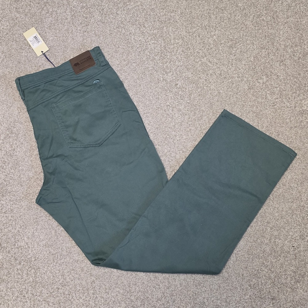 Onward Reserve Pants Mens 38x30 Sea Pine Green Five Pocket Stretch Cotton Chino